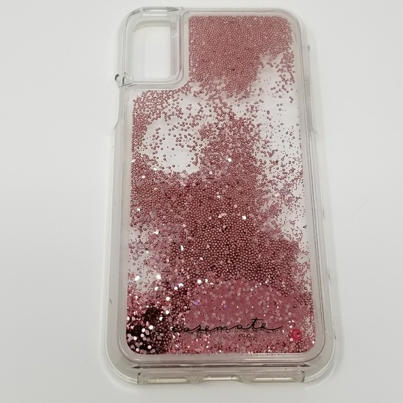 Case Mate Waterfall Rose Glitter Case for iPhone X - Picture 1 of 2